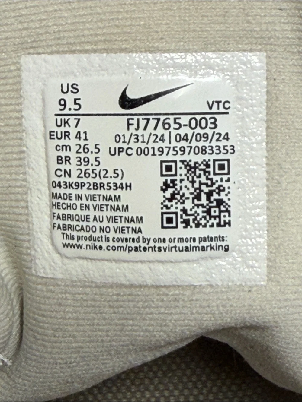 Nike Journey Run Women's Sneakers FJ7765-003 Phantom/Neutral Olive-Sail Size 9.5